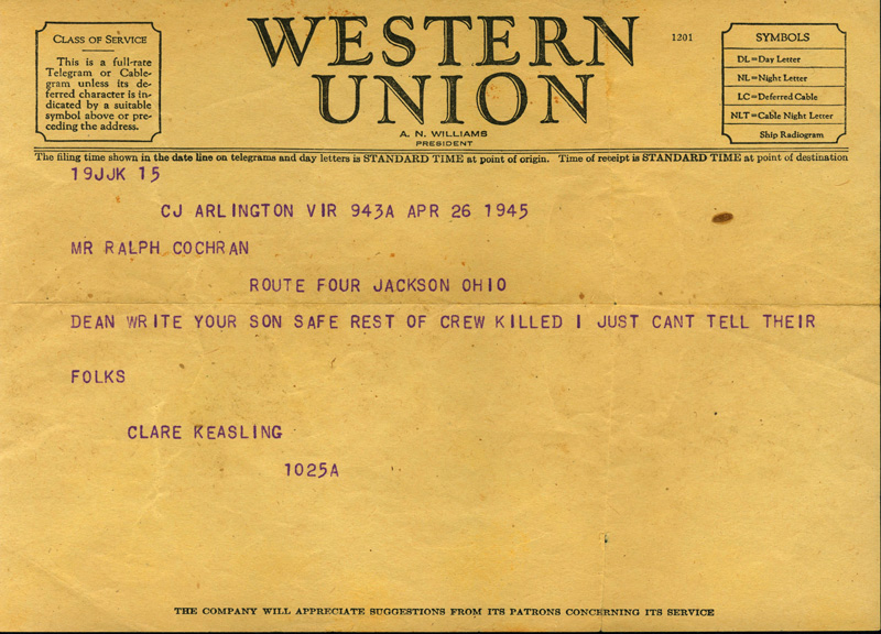 Telegram Ralph Cochran is Safe