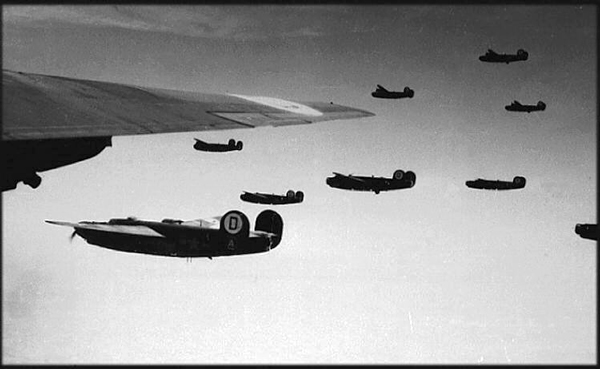 B-24 Bomber Formation