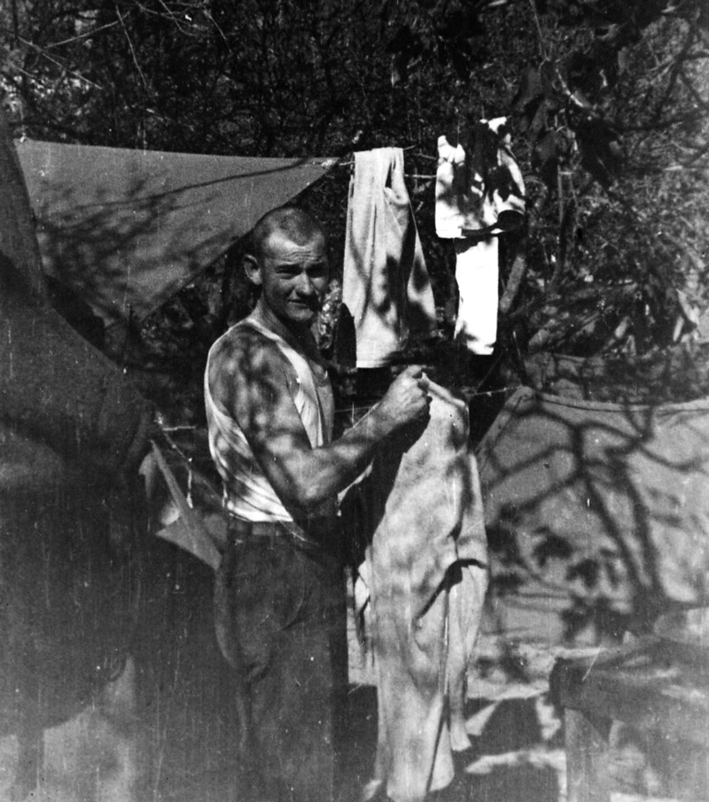 Lyle in Bivouac in Africa