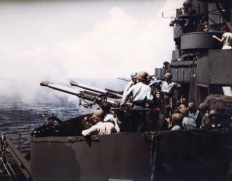 AA Practice on a Battleship